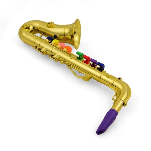 Golden Kids Saxofón Instrumentos de Viento Musicales 8 Ritmos Saxofón  Trompeta Performance Prop Desarrollo para Niños Principiantes