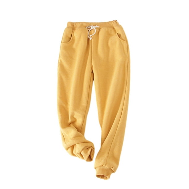 Sonducket Pantalones elegantes para mujer que se mantienen abrigados y  cómodos en invierno Pantalones de invierno para mujer Pantalones casuales  Prendas para la parte inferior del cuerpo amarillo l