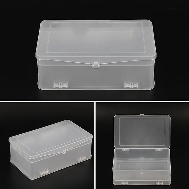 5 unidades de organizador de joyas, caja de almacenamiento de plástico  pequeña con divisores ajustables, 10 rejillas, contenedor organizador