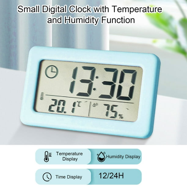 Reloj de pared Digital grande, pantalla de humedad y temperatura