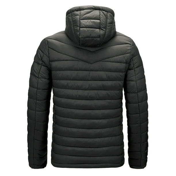 Chaqueta calefactable para hombre con capucha desmontable Chaqueta  calefactora cálida de invierno yeacher