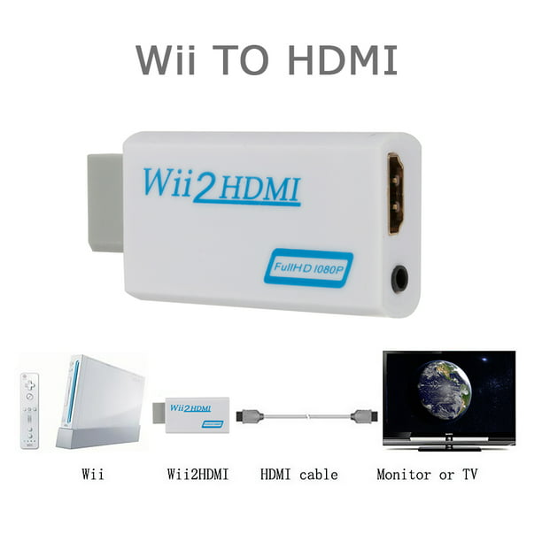 Convertidor de 1080P para Wii a HDMI, Compatible con Audio de 3,5mm para Wii  2