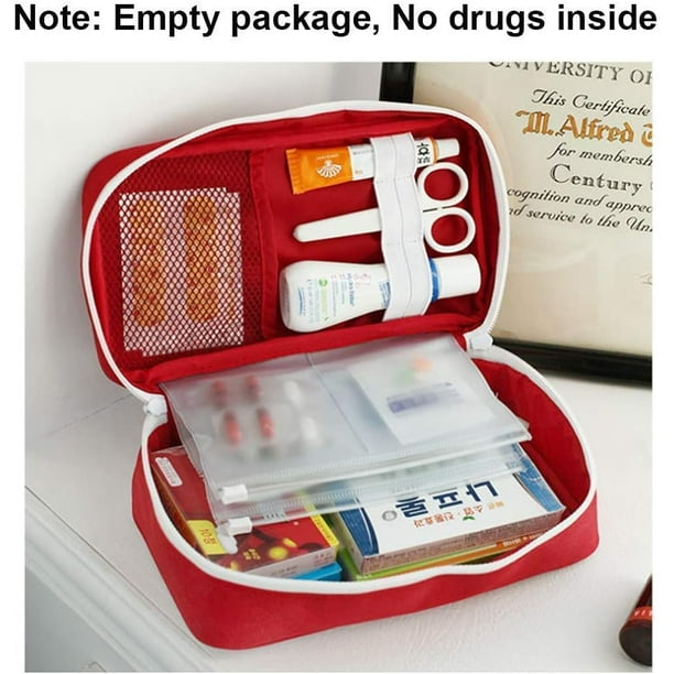 Botiquín de primeros auxilios para coche, caja médica pequeña impermeable  para viaje al aire libre, botiquín