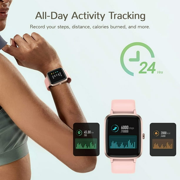 Reloj inteligente para Android/Samsung/iPhone, rastreador de actividad  física con IP68 impermeable para hombres, mujeres y niños, reloj  inteligente