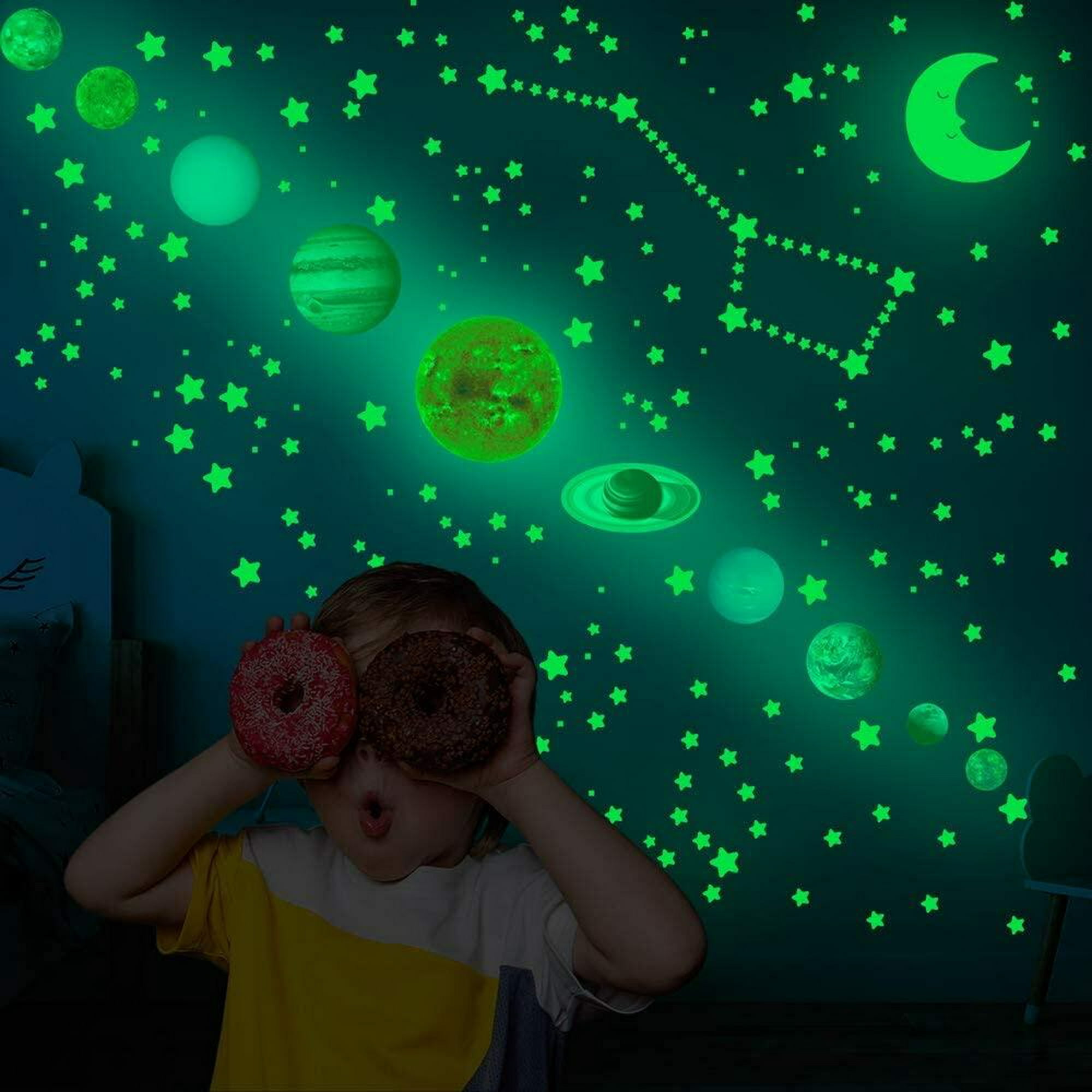 Comprar 100 Uds estrellas luminosas 3D que brillan en la oscuridad
