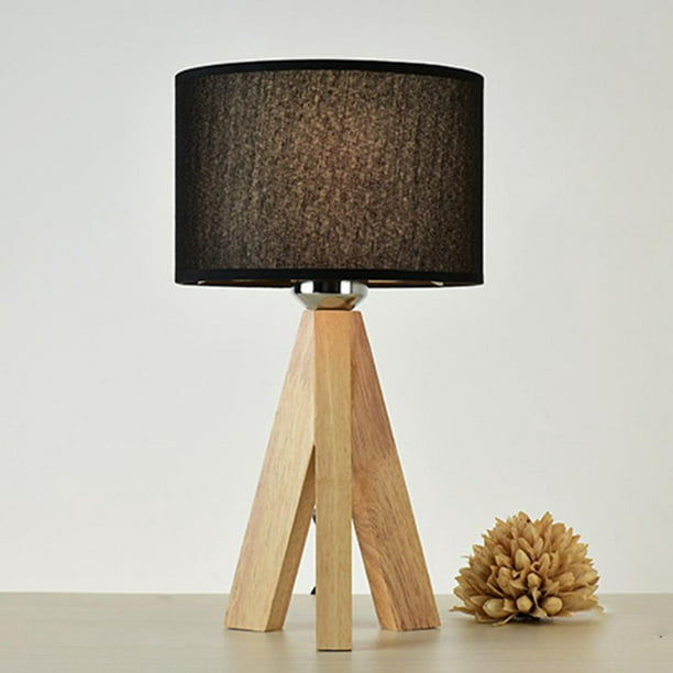 Base de madera para lámpara de mesa E27 - Prendeluz