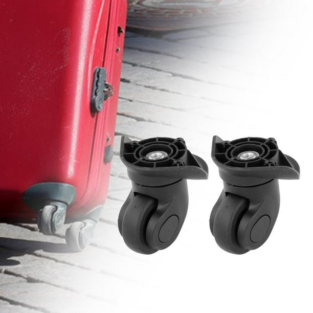 Rueda de maleta de 2 uds, repuesto negro giratorio Universal 360 para  piezas de repuesto de ruedas de maleta Premium de instalar alto shamjiam  Ruedas de maleta