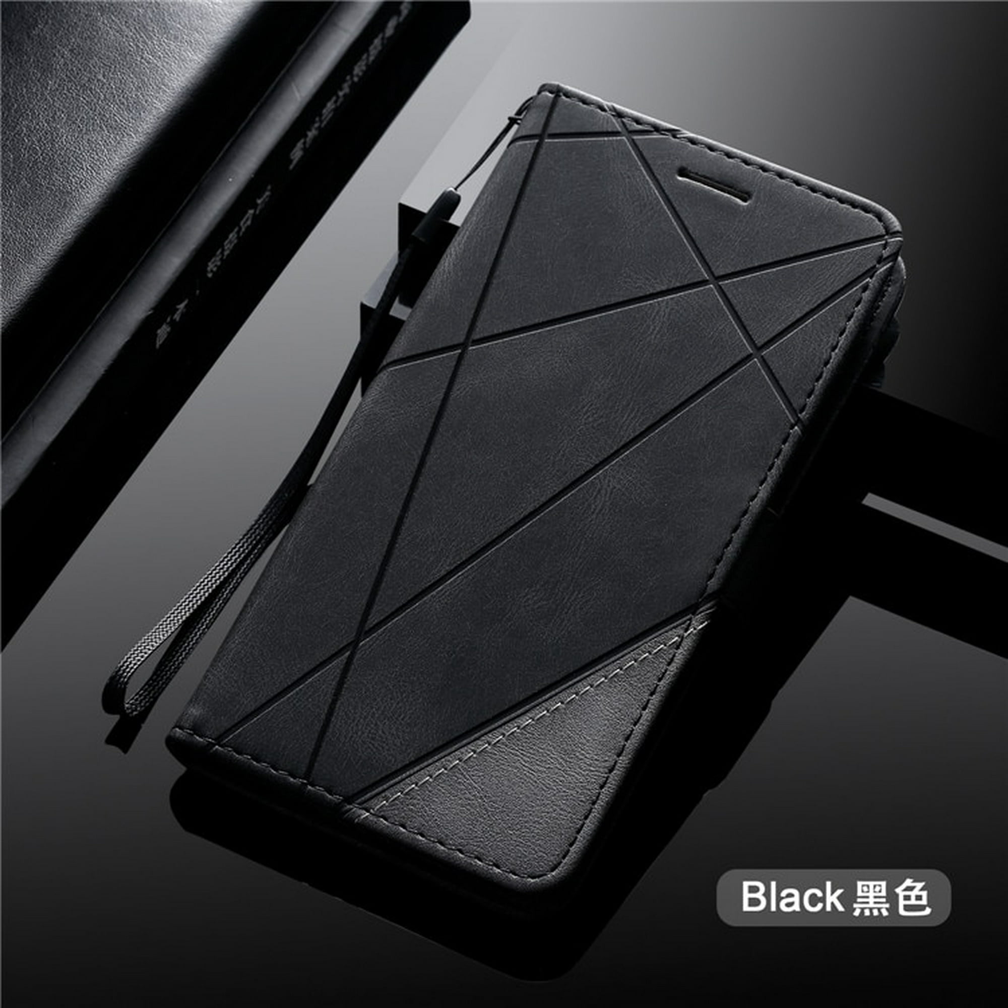 Para Xiaomi 13 Funda de cuero con tapa de textura de fibra de carbono  (marrón)