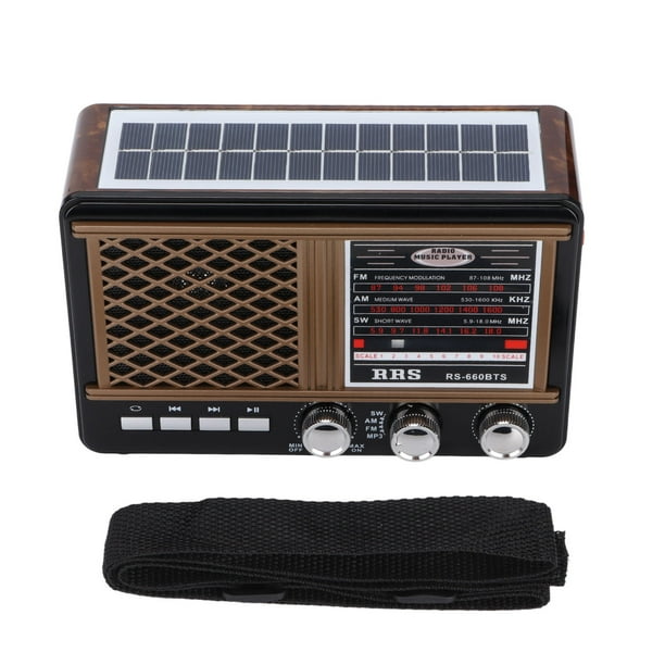 Radio meteorológica de emergencia Radio multibanda solar con pilas