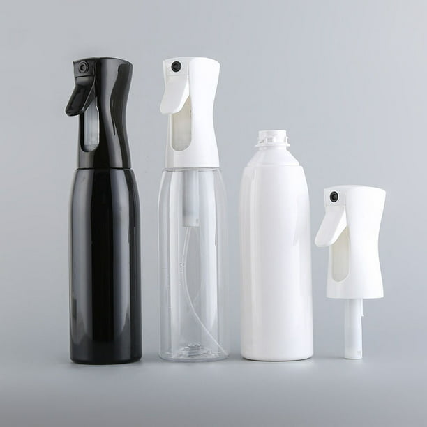 Botella de spray continuo (300 ml/10.1 onzas – verde) pulverizador de agua  de plástico vacío – Ultra fino recargable para el cabello, limpieza