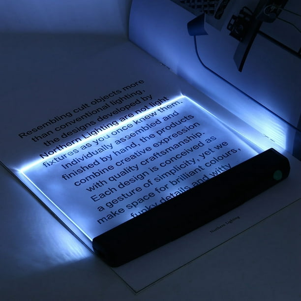 Barra de luz de lectura de libros innovadora placa plana LED Lectura de  libros Luz de noche Lámpara de escritorio protector de ojos portátil para  dormitorio Dormitorio ANGGREK Otros