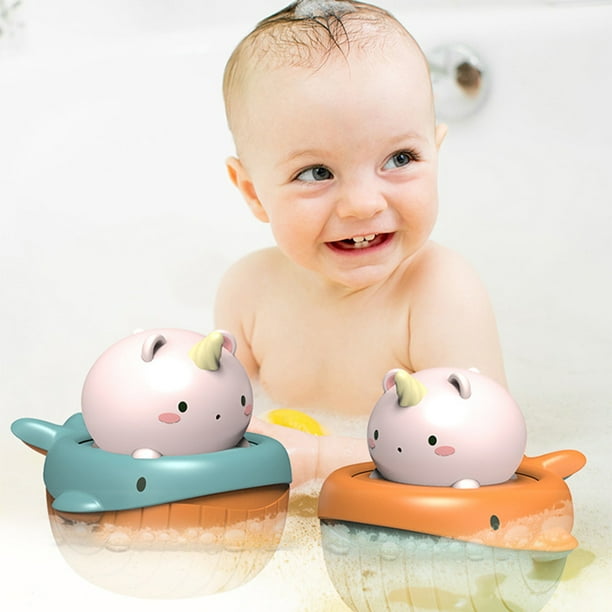 Juguetes de baño para bebés, rociador de agua, ballena