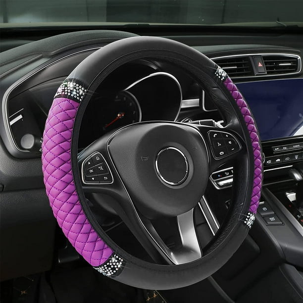 Comprar 1 par Universal patrón de fibra de carbono protector para volante  de coche cubierta antideslizante accesorios de coche Interior