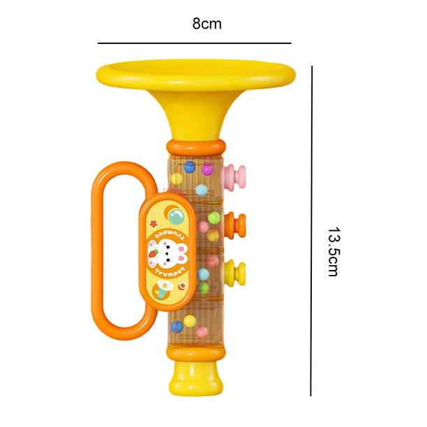  Trompeta para niños, cuerno de trompeta de plástico