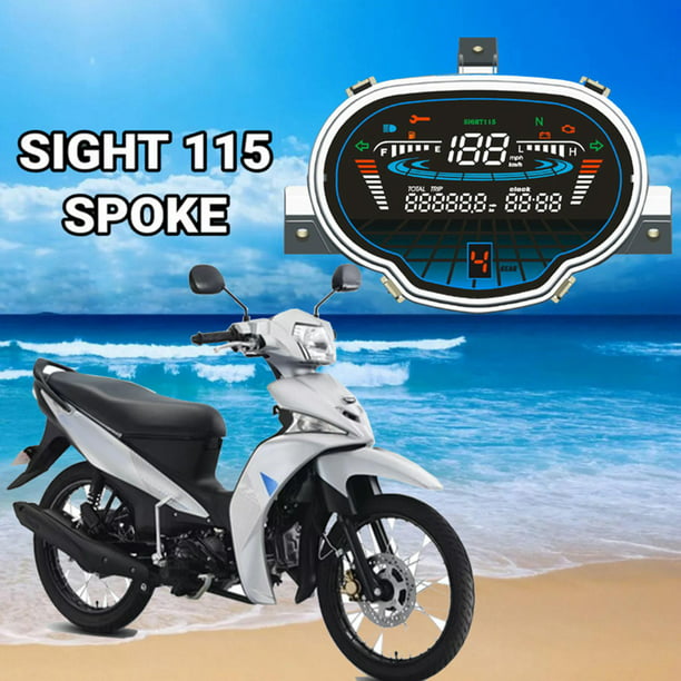 Velocímetro Digital para motocicleta, luz indicadora, indicador de  velocidad del tacómetro, indicado Sharpla Velocímetro del tablero