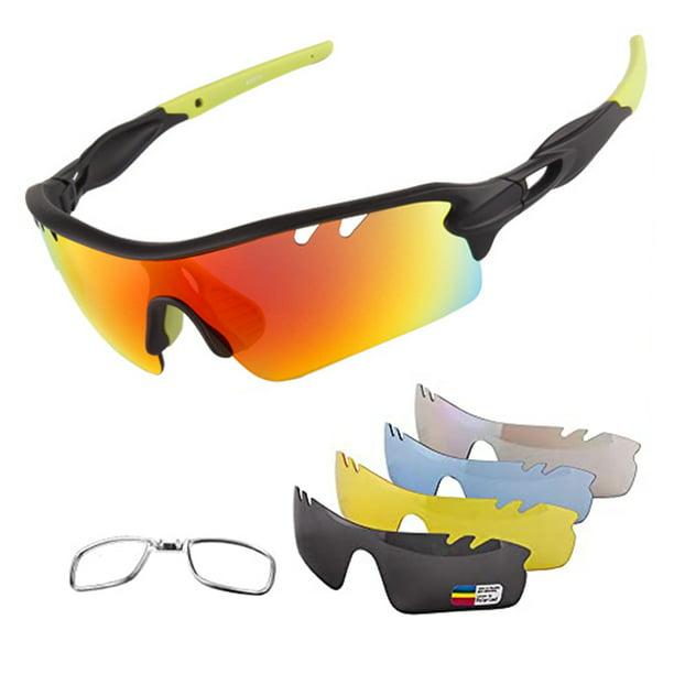 Gafas de sol deportivas polarizadas para hombre, gafas de sol de ciclismo  con 4 lentes intercambiables para hombres y mujeres corriendo, béisbol y  golf Zhivalor 220825-2
