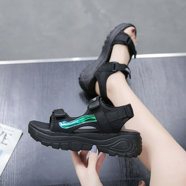 Sandalias deportivas tacón de plataforma a moda de verano para mujer Wmkox8yii | Walmart en
