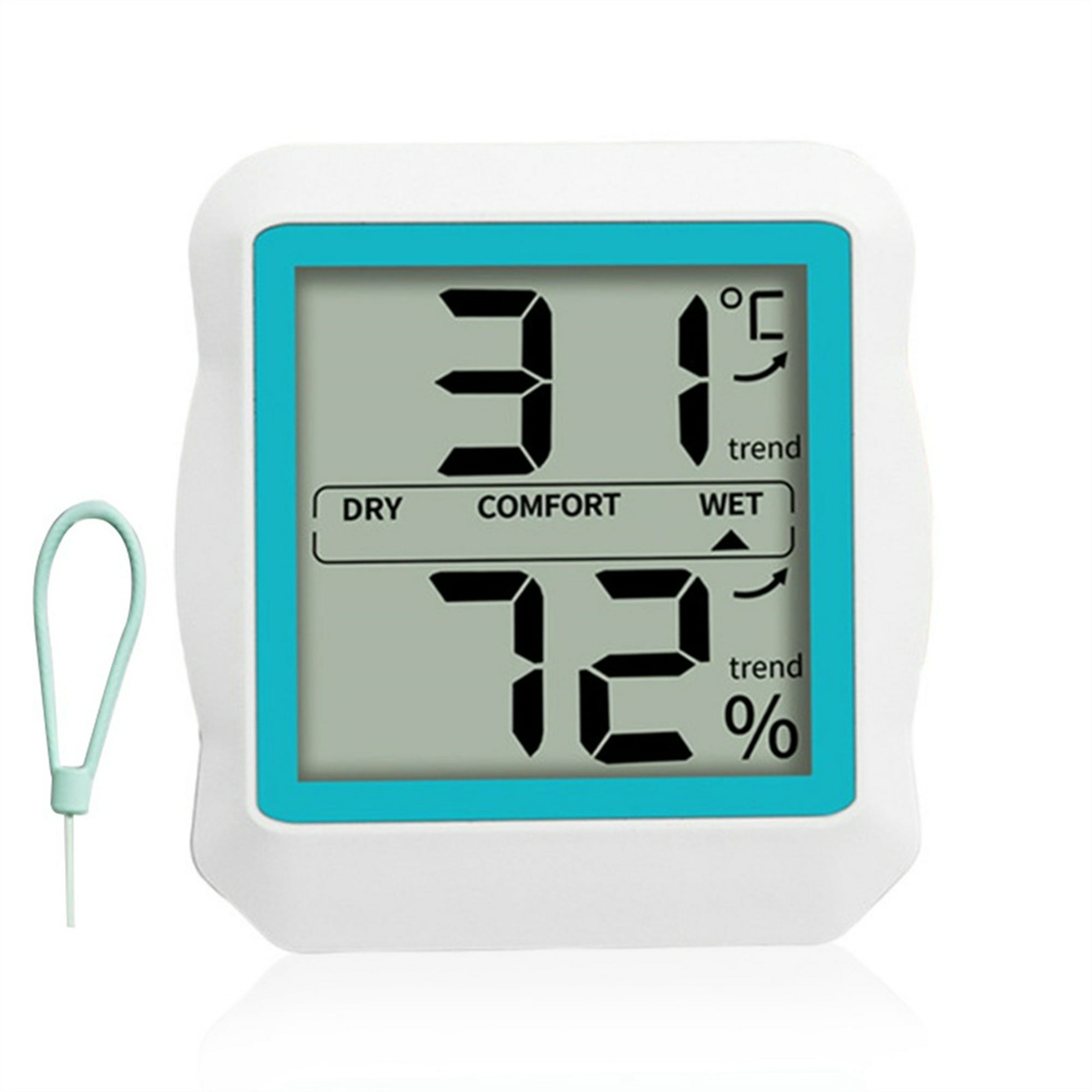 Higrometro Termometro Medidor Humedad Reloj Alarma Exterior OEM