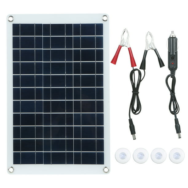 60W DC 5V / 18V Kit de panel solar flexible IP65 Resistencia al agua / Clip  de cocodrilo DC / 1 * C Tomshoo Kit de paneles solares