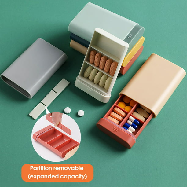 Caja de medicamentos Caja de medicamentos Organizador de pastillas Caja de  pastillas Caja de pastill Leyfeng Caja de plástico