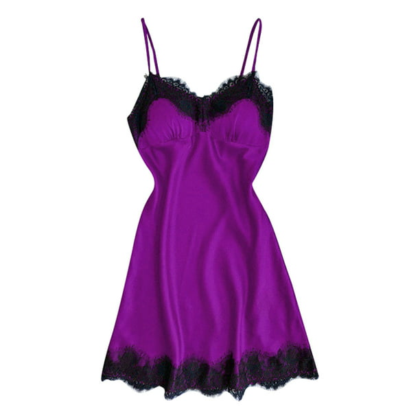 Pickering sostén Disco Lencería Mujer Ropa de Dormir Ropa Interior Atractiva Moda Una Pieza  Camisón Vestido Corto - Púrpura Sunnimix Vestido de dormir sexy para mujer  | Walmart en línea