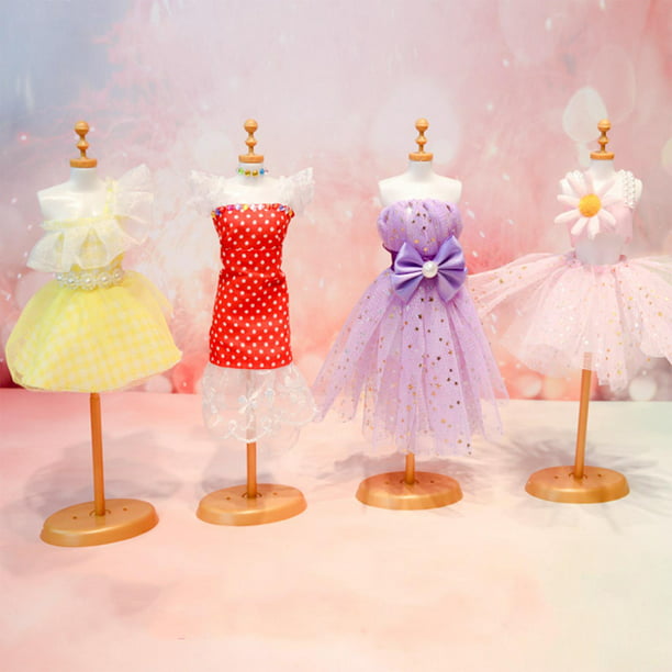 de para niñas de ropa de muñeca con ropa de maniquí de Diseñador para para  Regalos , rosa púrpura Gloria niños cosiendo