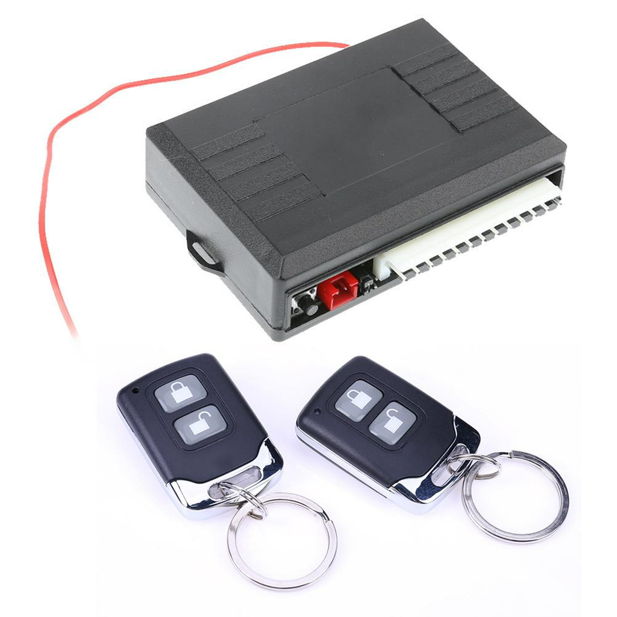 Kit de bloqueo centralizado remoto para automóvil, sistema de entrada sin  llave de 4 puertas + sistema de alarma antirrobo inmovilizador con sensor  de