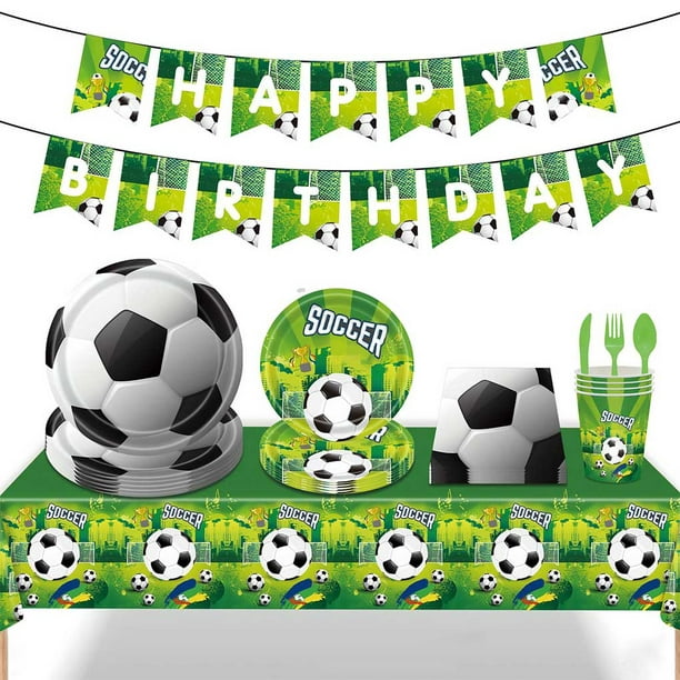 Fiesta fútbol  Decoracion fiesta de futbol, Decoración de fútbol, Fiestas de  cumpleaños de fútbol