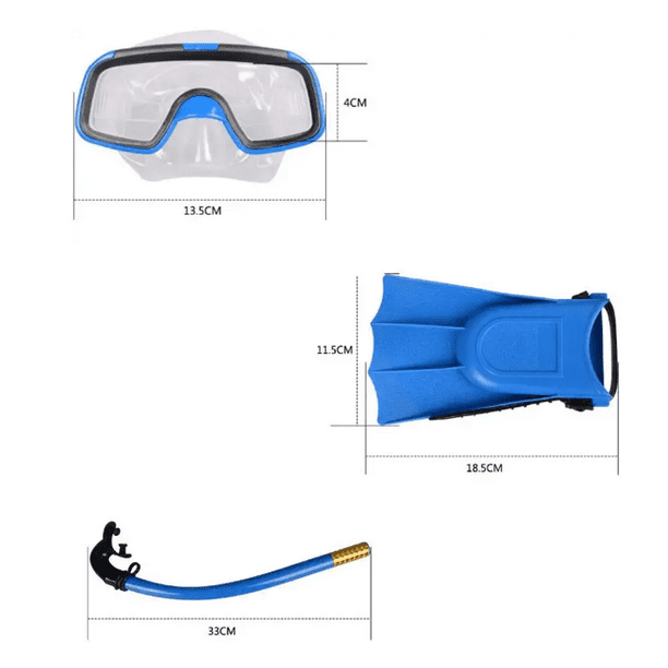 kit natacion snorkel y gafas de buceo para niños mascara GENERICO