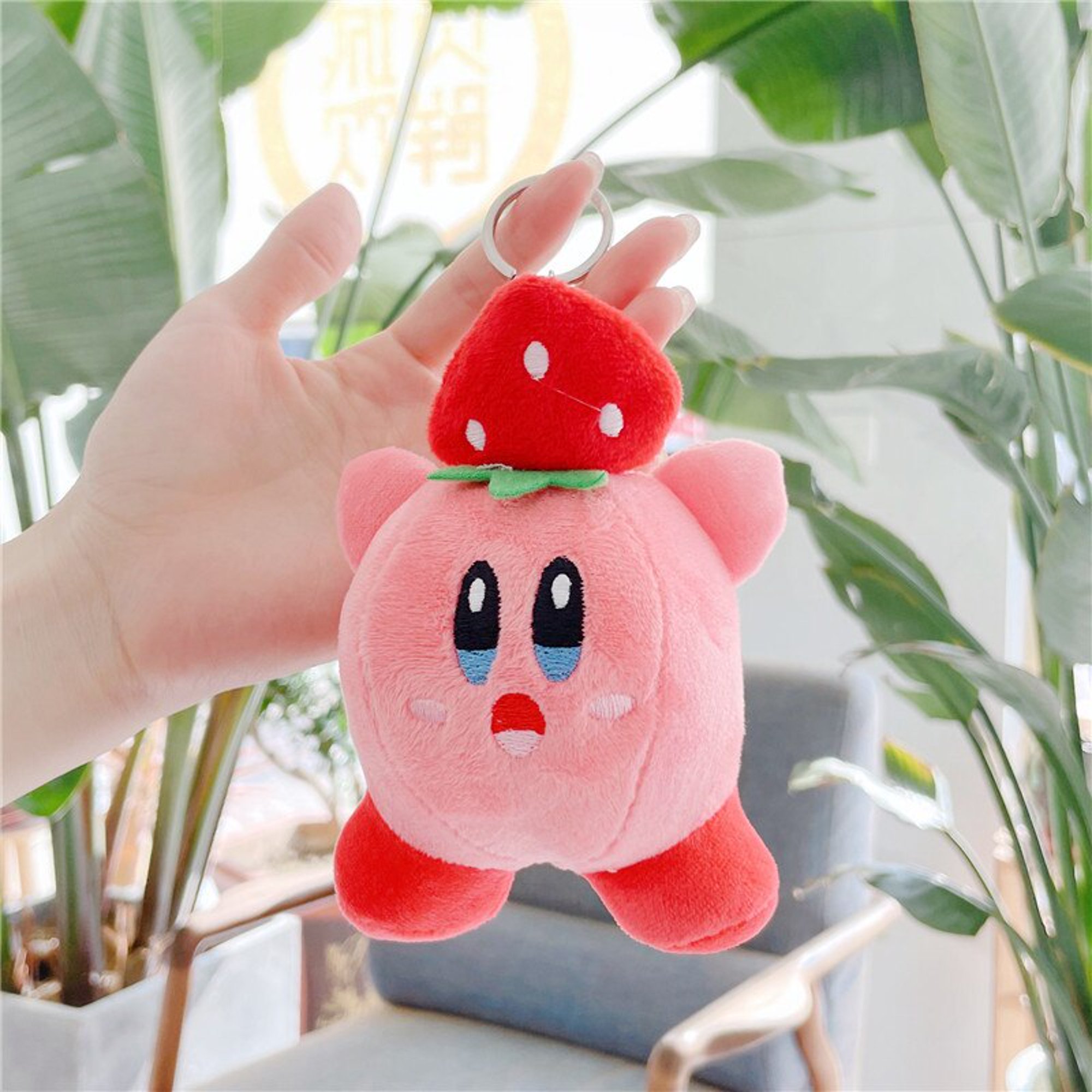 2023 Star Kirby llavero niños llavero Kawaii juguetes de peluche rosa Kirby  llaveros niñas colgante llavero mujeres regalos de cumpleaños Tan Jianjun  unisex