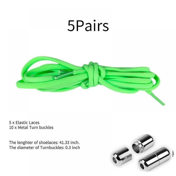 10 pares de cordones elásticos para zapatos para niños y adultos, cordones  elásticos sin atar YONGSHENG