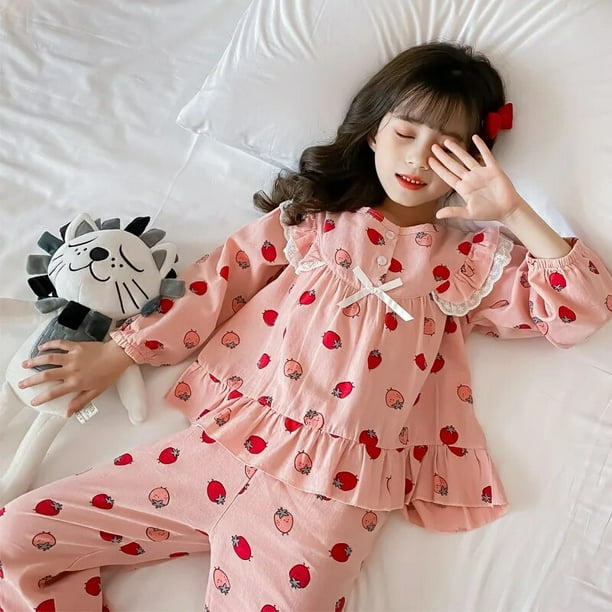  CLOTHBEST Conjunto de pijama de manga larga para niñas, ropa de  dormir para niños pequeños, bata de baño para niñas : Ropa, Zapatos y  Joyería