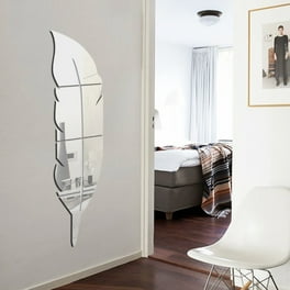  Adhesivos de pared de espejo ondulado 3D, 6 piezas de arte de  espejo decorativo para el hogar, acrílico, lámina de pared, azulejos de  espejo de plástico para el hogar, sala de