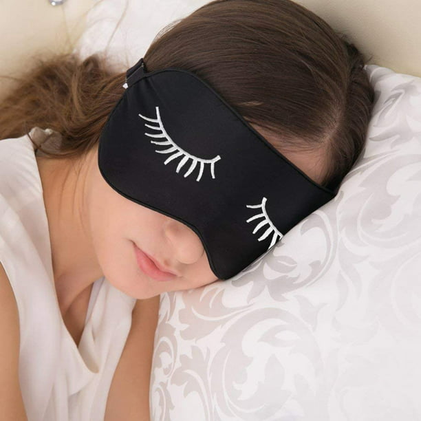 2 piezas de antifaz para dormir con los ojos vendados divertidos para  mujeres, hombres y niños, antifaz para dormir 100% opaco con correa  ajustable JAMW Sencillez