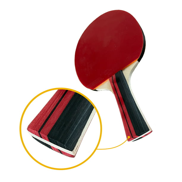 Raqueta de ping pong | Raqueta de tenis de mesa y goma aprobada por ITTF |  Raquetas de madera de entrenamiento para principiantes, remo de tenis de