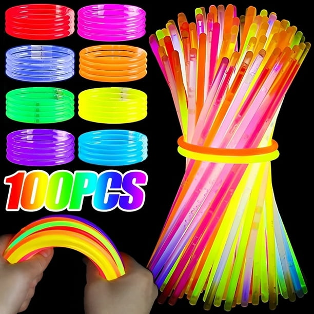 Comprar 100 Uds 7 barras luminosas de colores barras de luz pulsera de luz  fluorescente brillante