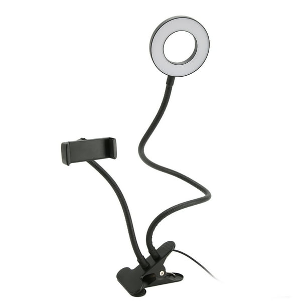 Voltomat Soporte para teléfono móvil Selfie Ring Light (Blanco, Clavija USB  A)