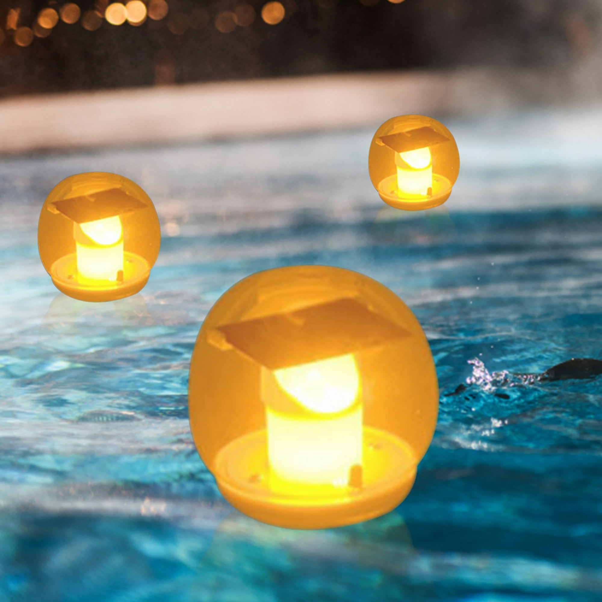 Fuente solar para piscina con luces subacuáticas, 6 modos de iluminación,  fuente flotante para piscina sobre el suelo, bomba de fuente de agua solar