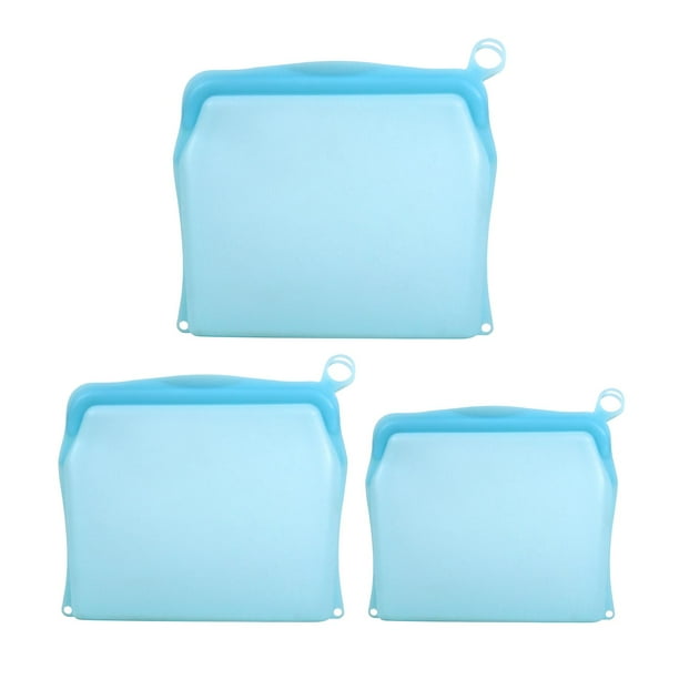 Bolsas de silicona 100% reutilizables para almacenamiento – Bolsas para  congelador – 6 bolsas de silicona reutilizables para almacenamiento de