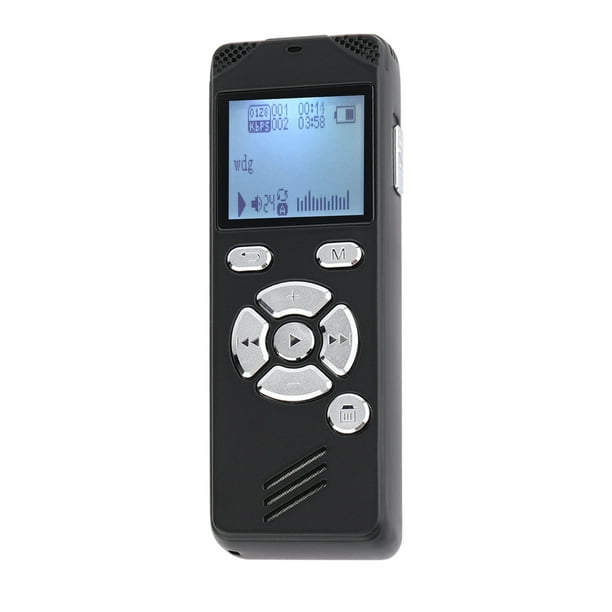  Reloj grabadora de voz, grabadora de voz inteligente con  reducción de ruido, reducción de ruido HD activada por voz, reproductor MP3  digital con pantalla (negro) : Electrónica