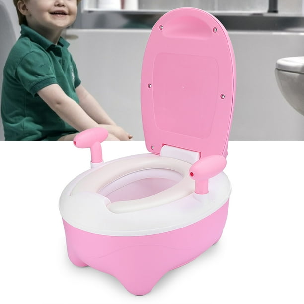 HTTMT - Inodoro clásico portátil rosa realista para niños pequeños con  sonido de descarga para silla de bebé asiento infantil [P/N:  ET-BABY004-PINK]