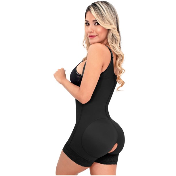 Faja Colombiana Sonryse SON-046ZL-NE color Negro Postparto con Control  Abdominal para Mujer