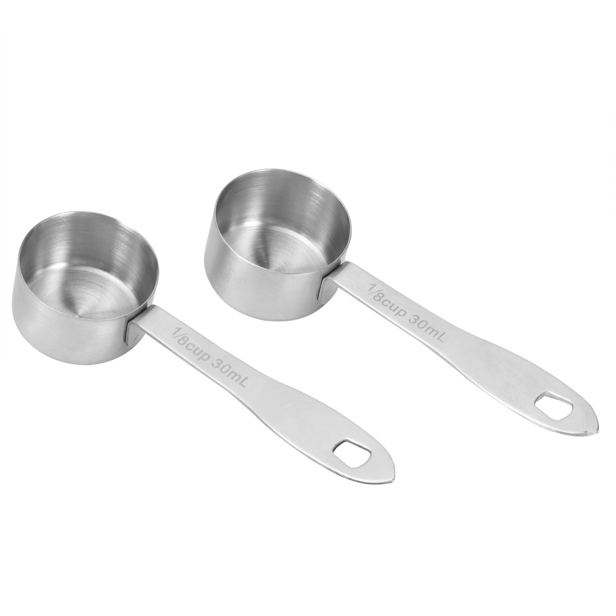 SIPLIV Cucharas medidoras de cocina de acero inoxidable con regla de  medición y batidor de huevos, 1 cucharada a 1/8 cucharadita cuchara  medidora para