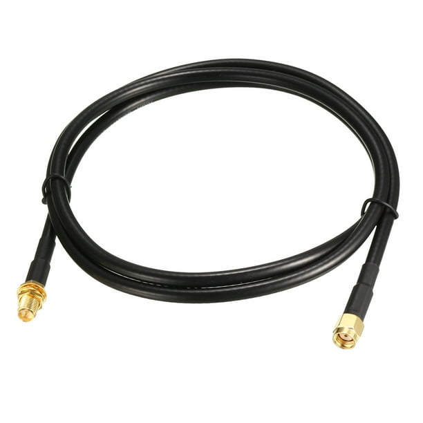Antena Extensión Cable RP-SMA Macho a RP-SMA Hembra Coaxial Cable 3,3Pies RG58 Unique Bargains cables de audio coaxiales digitales