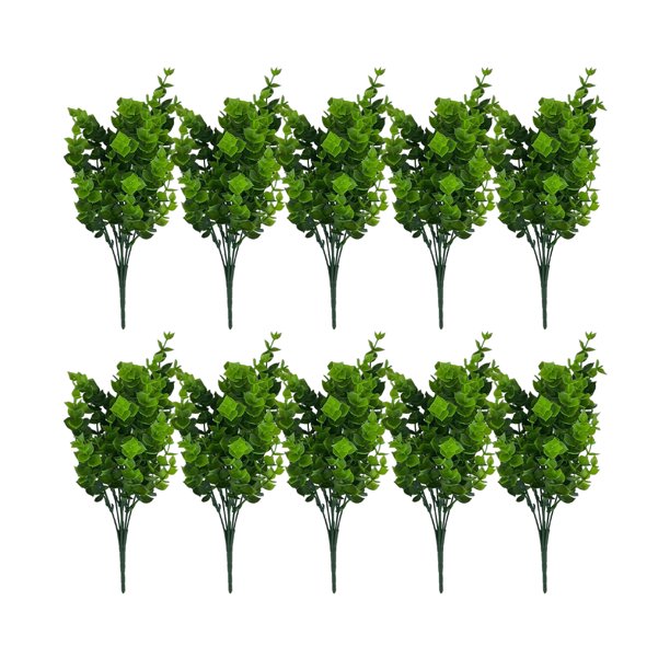 Matsuzay 10 piezas de plantas falsas de ABS decorativas vívidas para el  hogar, balcón, restaurante, cafetería, adorno de hojas artificiales Arboles  Artificiales 35g Matsuzay HA083942-02