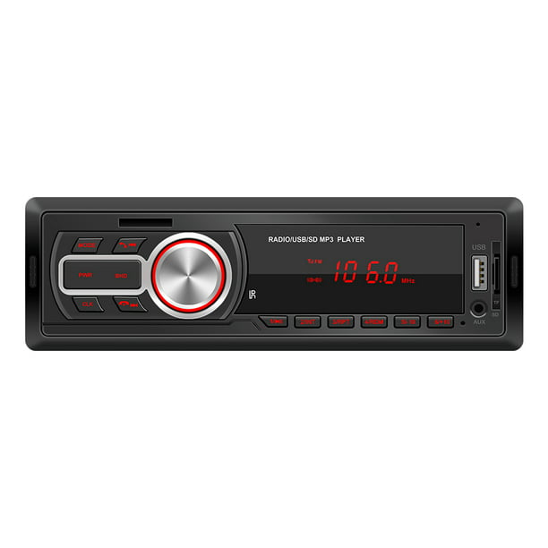 Reproductor de CD/DVD de coche de un solo DIN con receptor de radio  Bluetooth USB TF ranura en el tablero de radio entrada AUX
