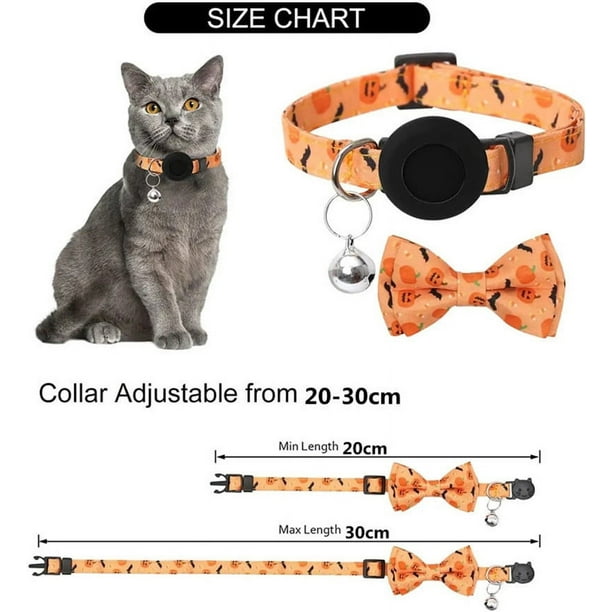 Tom & Spike - Collar de gato Airtag (morado) con campana ajustable