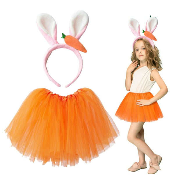 IMEKIS Disfraz de conejito de 1ª Pascua para bebé, disfraz de pollo, falda,  diadema de cola de zanahoria, huevos de Pascua, sesión de fotos de