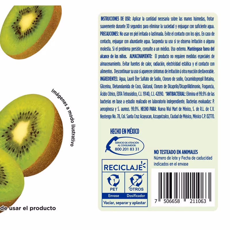 thumbnail image 4 of Jabón Líquido Equate kiwi 500ml, 4 of 5