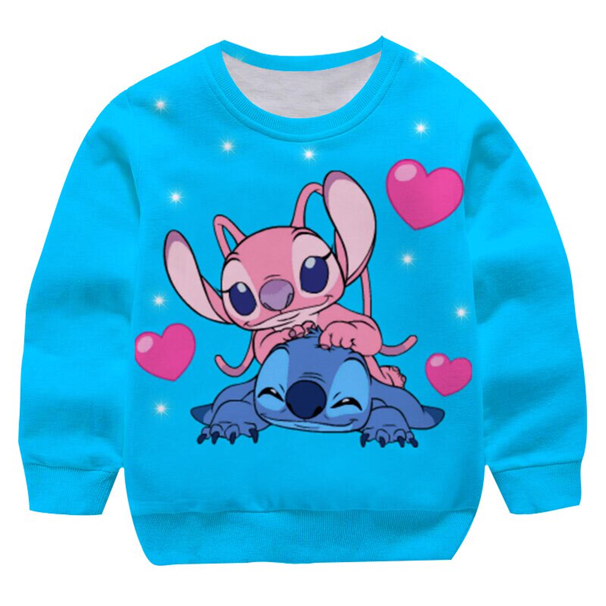 Sudaderas de algodón para niños de Stitch, sudaderas con capucha de manga  larga para primavera y otoño, ropa para niños y niñas, Tops informales con